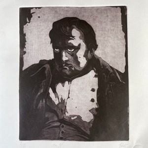 grabado &quot;Mr. N&quot; Retrato de Napoleón Bonaparte.