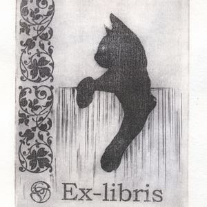 Engraving &quot;Ex Libris. Cat&quot;