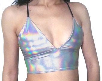 silver rave top