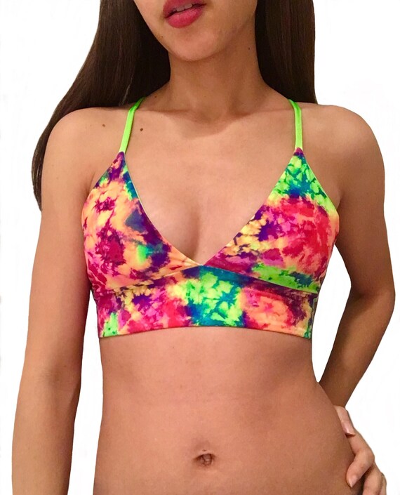 neon tie dye bikini