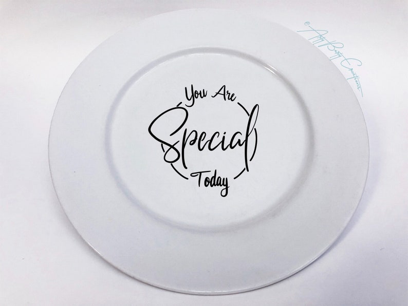Special Occasion Plate Hand Lettered Hand Painted Custom image 0