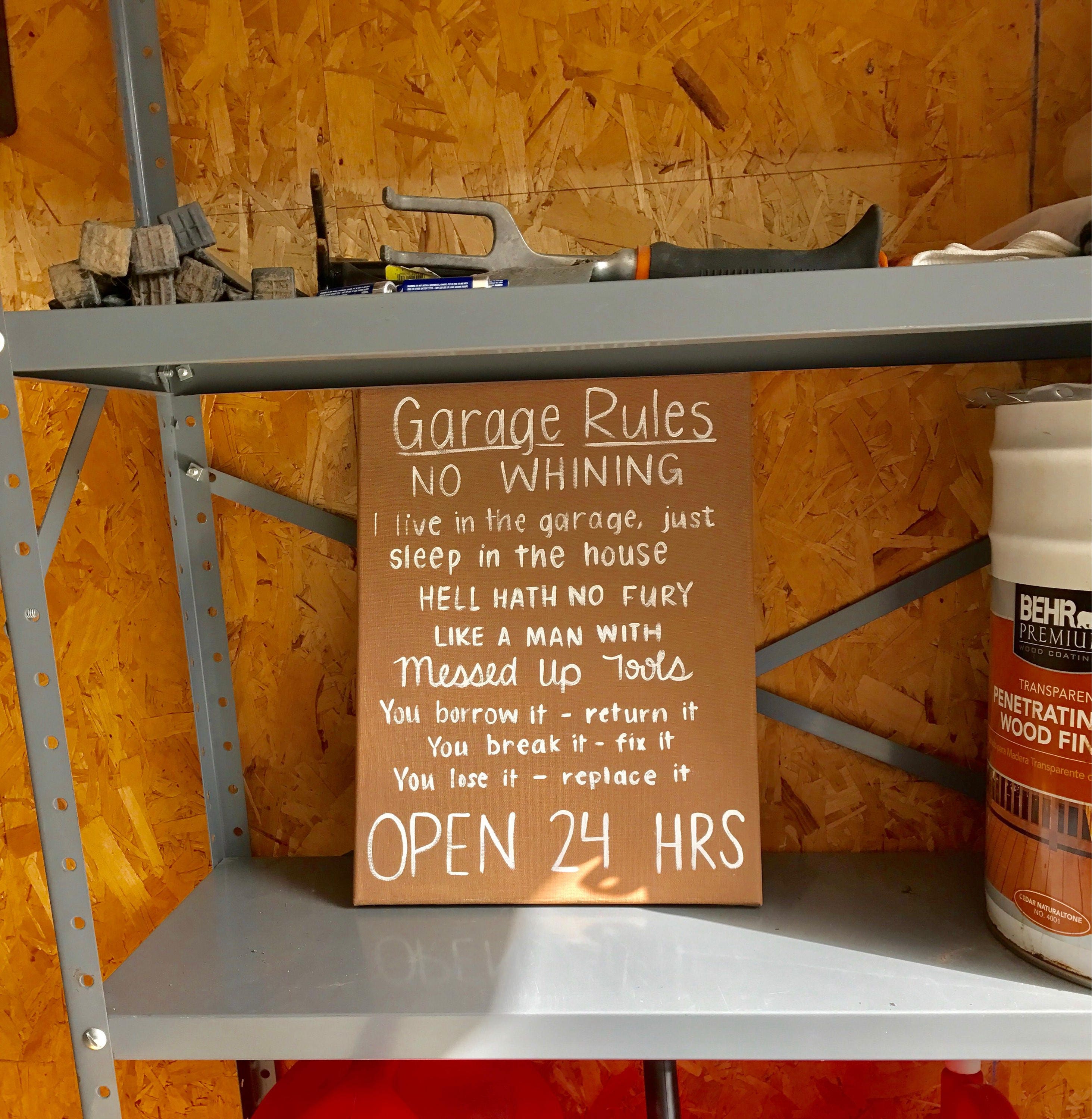 Garage sign gift for dad gift for mechanic fathers day Etsy