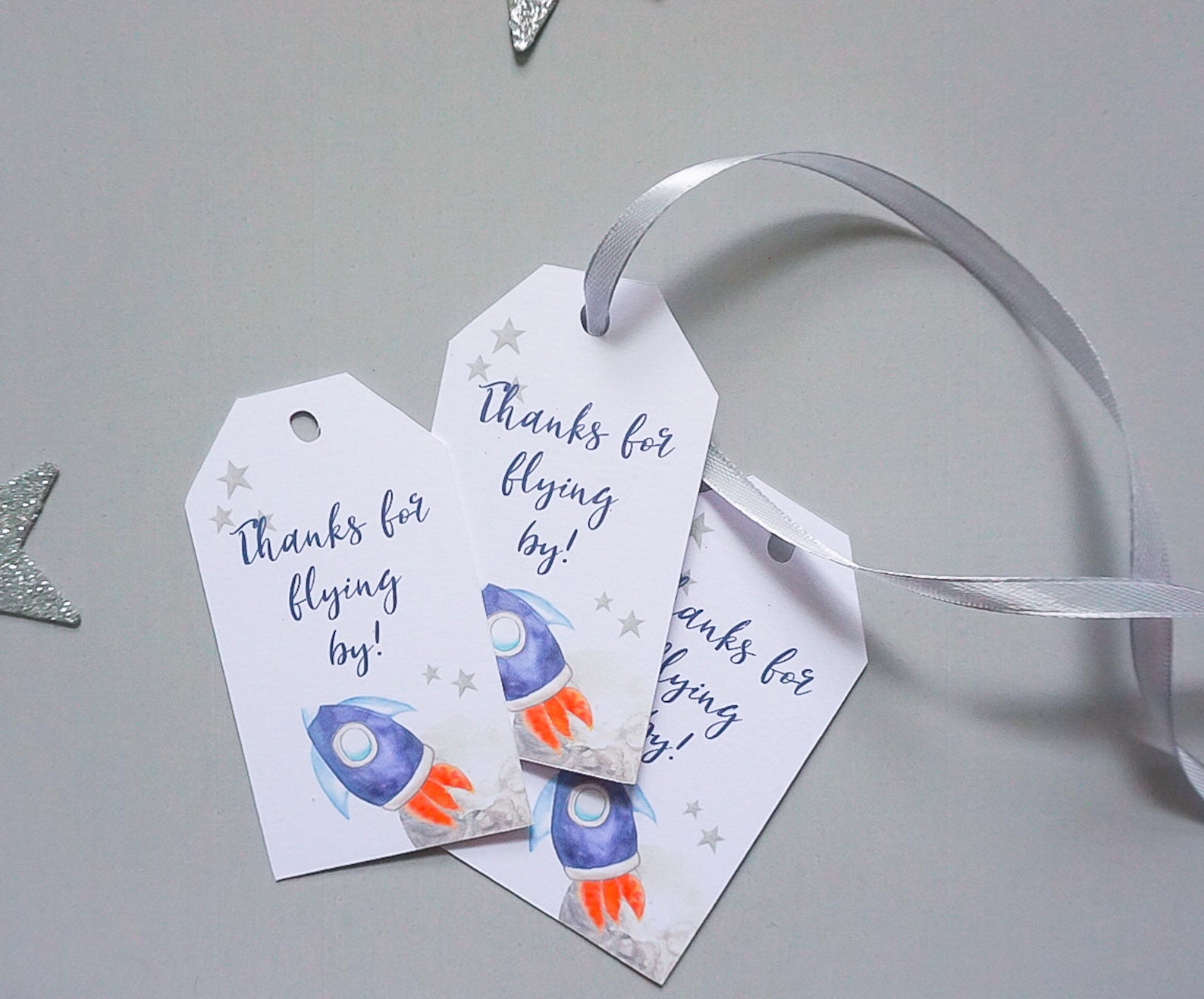 Space party favor bags outer space treat bags space stickers Etsy