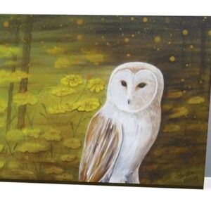 Meadow Barn Owl Note Card