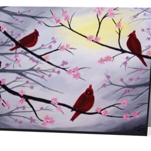 Cardinal Blossoms Note Card