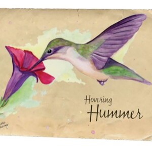 Hovering Hummer Note Card