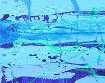 Great gifts for home , The Blue Series, acrylic paint  Atmosphere painting, 4769