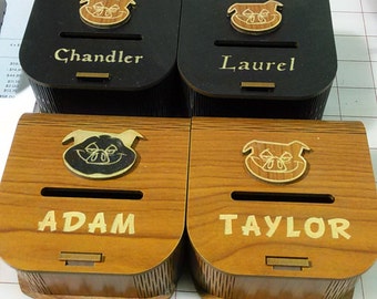 Piggy - Personalized Wooden Piggy Bank