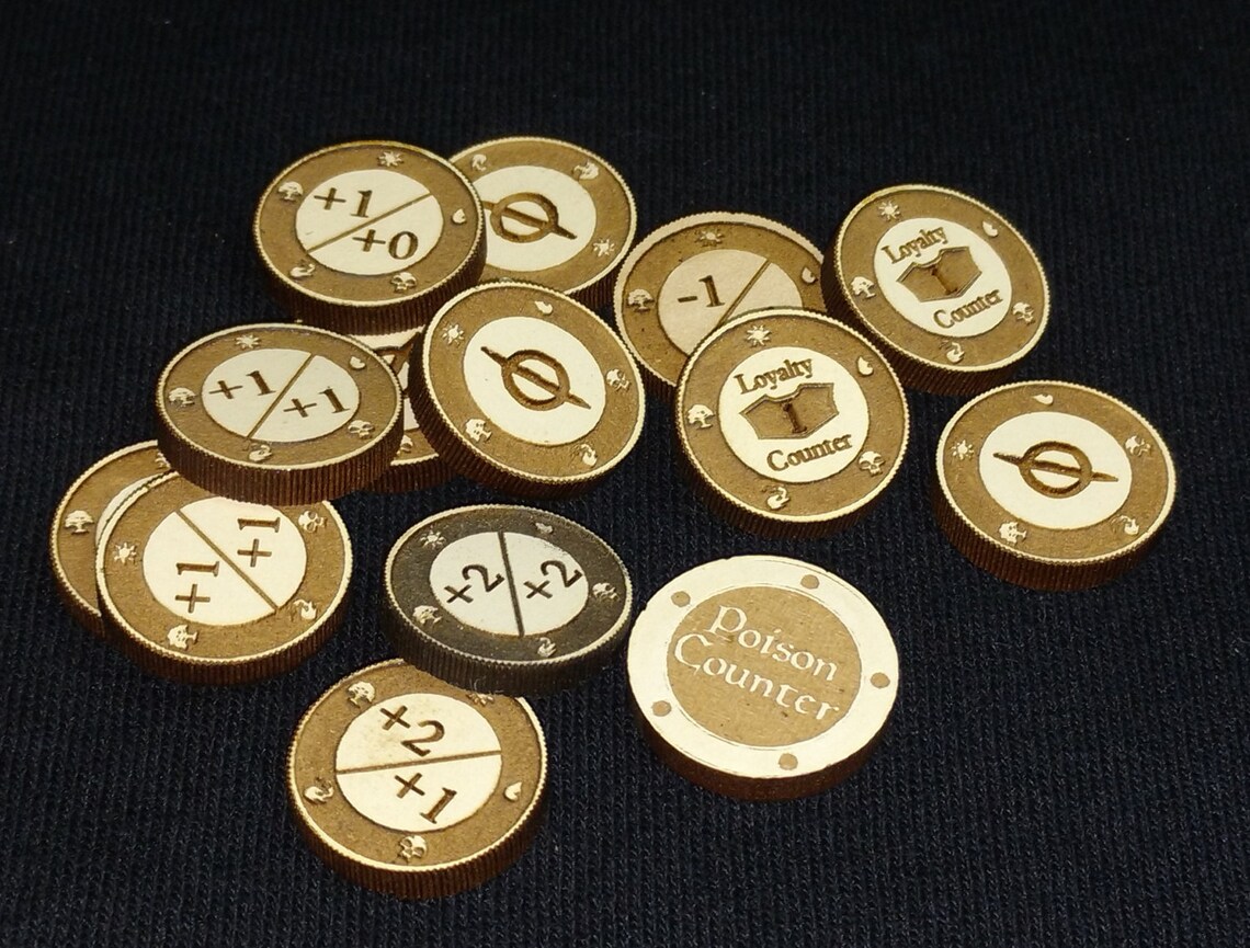 Set of 20 Wooden Counters for Magic the Gathering - Etsy