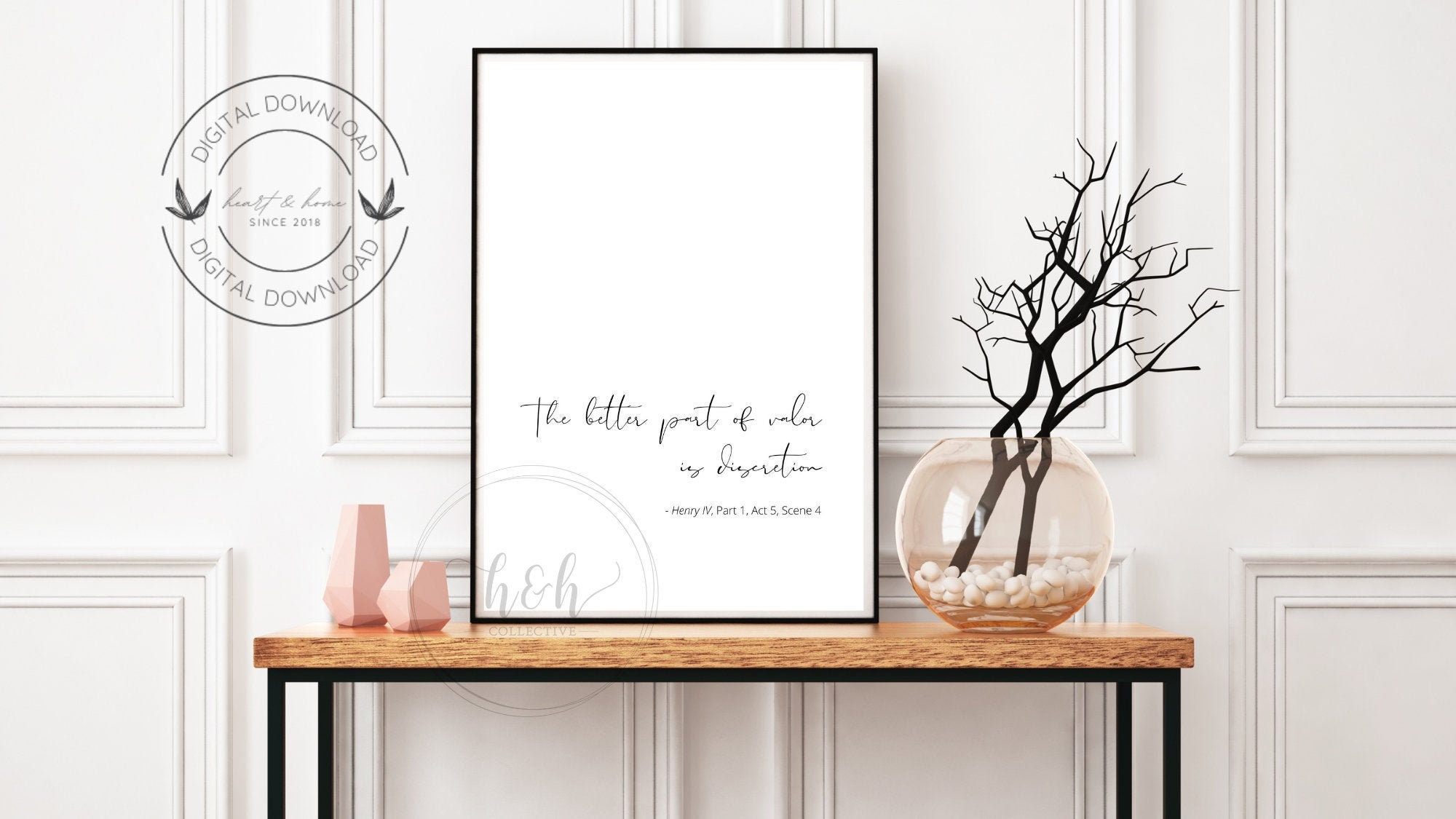 The better part of valor is discretion printable home decor william