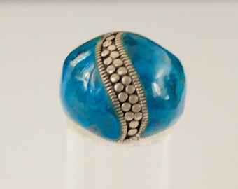 Gorgeous Sterling Silver with Turquoise Ring Size 6