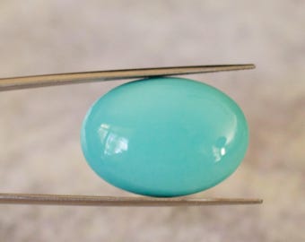 Kingman Turquoise Gemstone. AAA Authentic, Flawless, Genuine 17 ct. Avg. 25x18 MM Cabochon Kingman Robin Egg color Turquoise Stone.