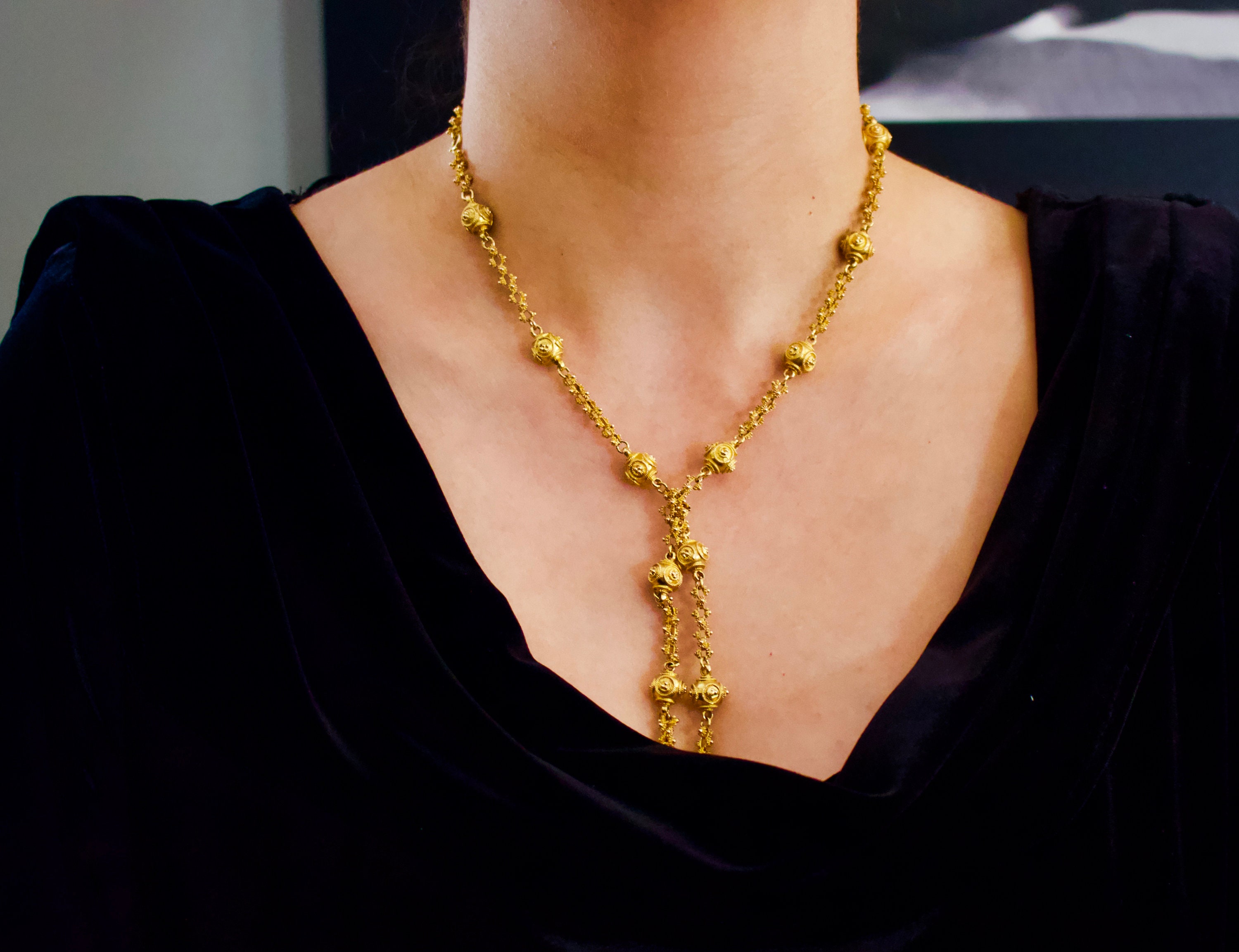 Stunning 18ksolid Gold Artful, Handmade, Handcrafted Gold Chain ...