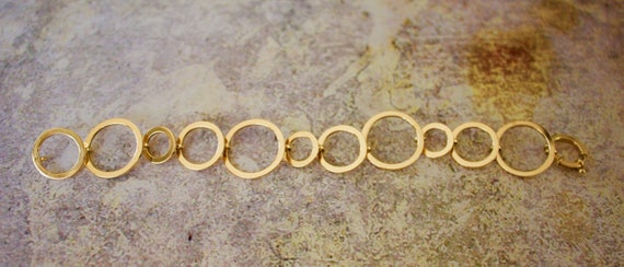 Italian Gold. Designer Style Solid 14k Gold Chain Bracelet.