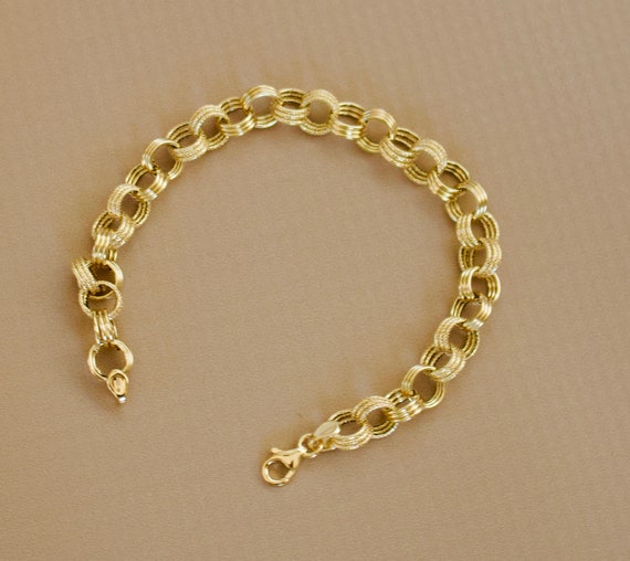 14k Solid Yellow Gold Bracelet.