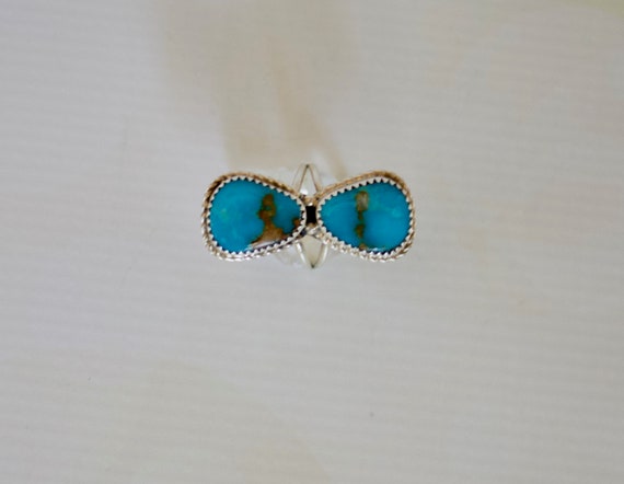 Exquisite, Handmade Arizona Turquoise Ring Set In… - image 6