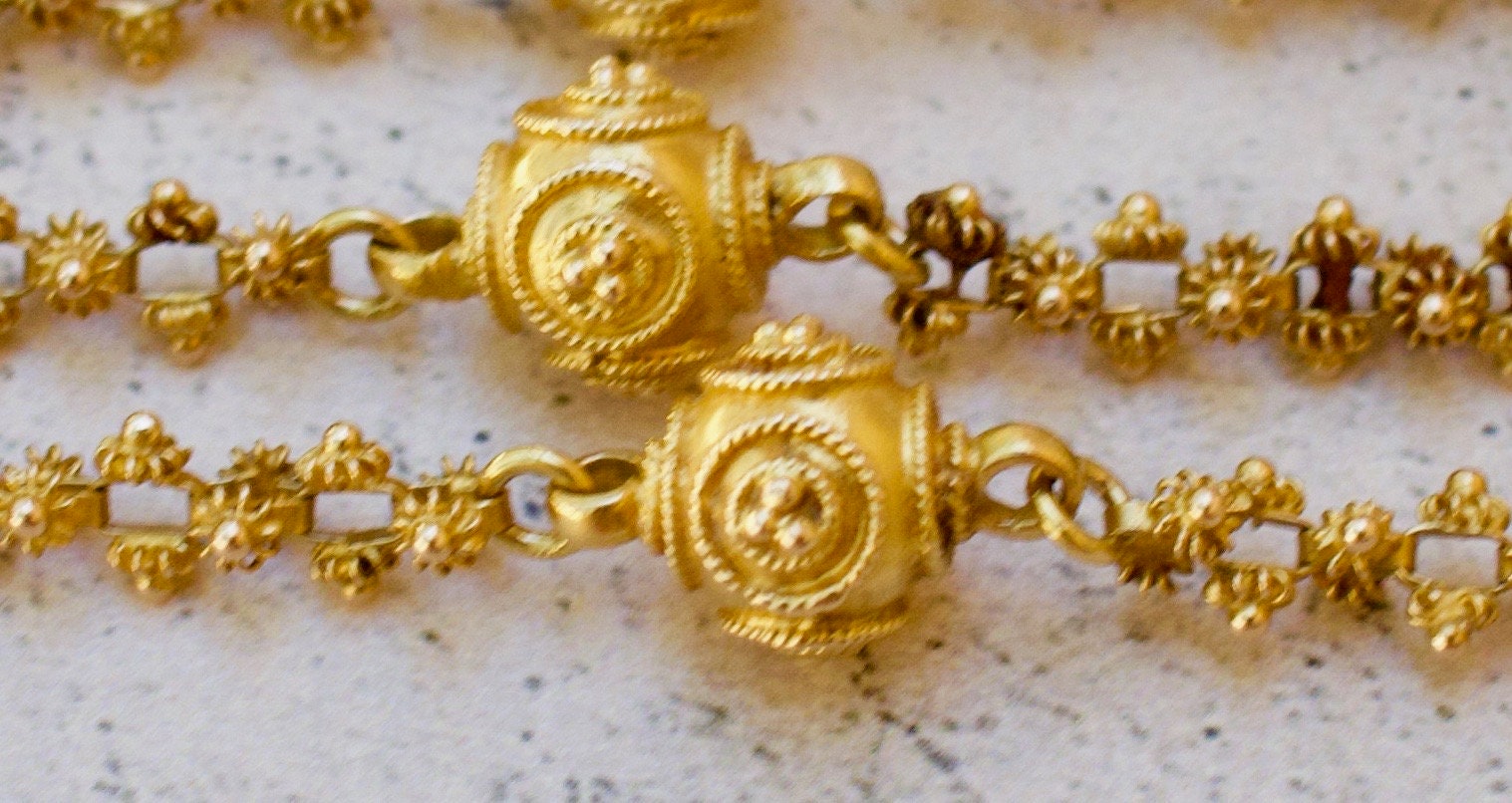 Stunning 18ksolid Gold Artful, Handmade, Handcrafted Gold Chain ...