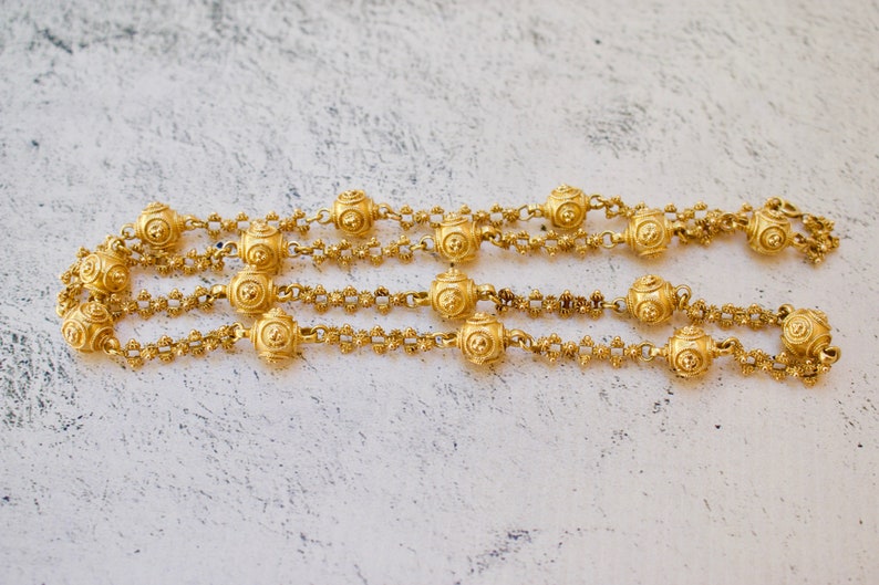Stunning 18ksolid Gold Artful, Handmade, Handcrafted Gold Chain ...