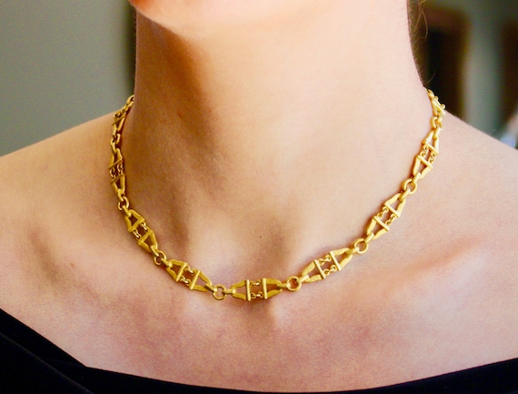 gold handmade necklace