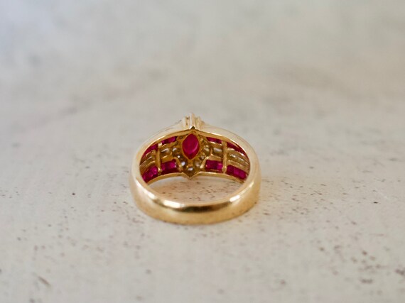 Ruby. Genuine Ruby And Diamond in Solid 14K Yello… - image 6