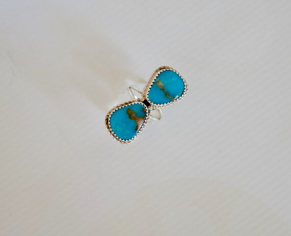 Exquisite, Handmade Arizona Turquoise Ring Set In… - image 7