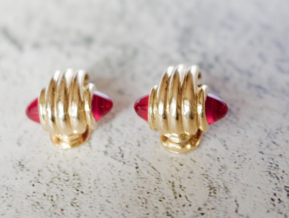 18k Heavy Solid Gold Ruby. Exquisite Solid 18k Go… - image 2