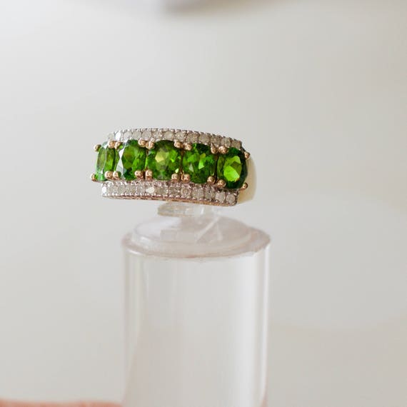 Stunning 10k Solid Gold with Genuine Chrome Diopside … Gem