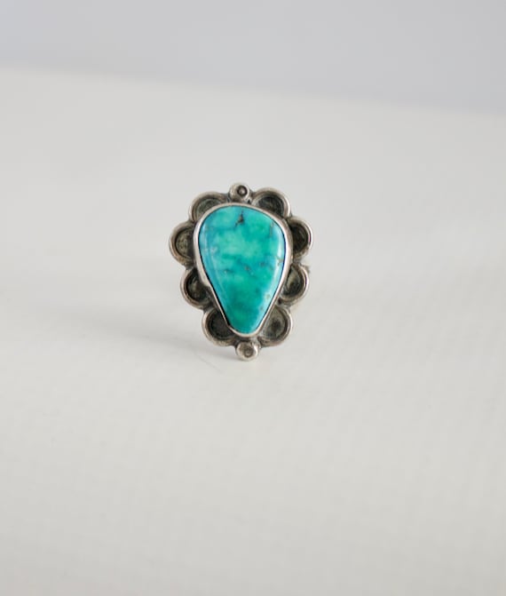 Handmade Turquoise Ring and Silver. View 2