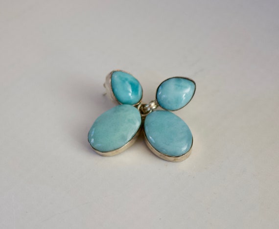 beautiful Larimar Set In Sterling Silver Earrings. View 4