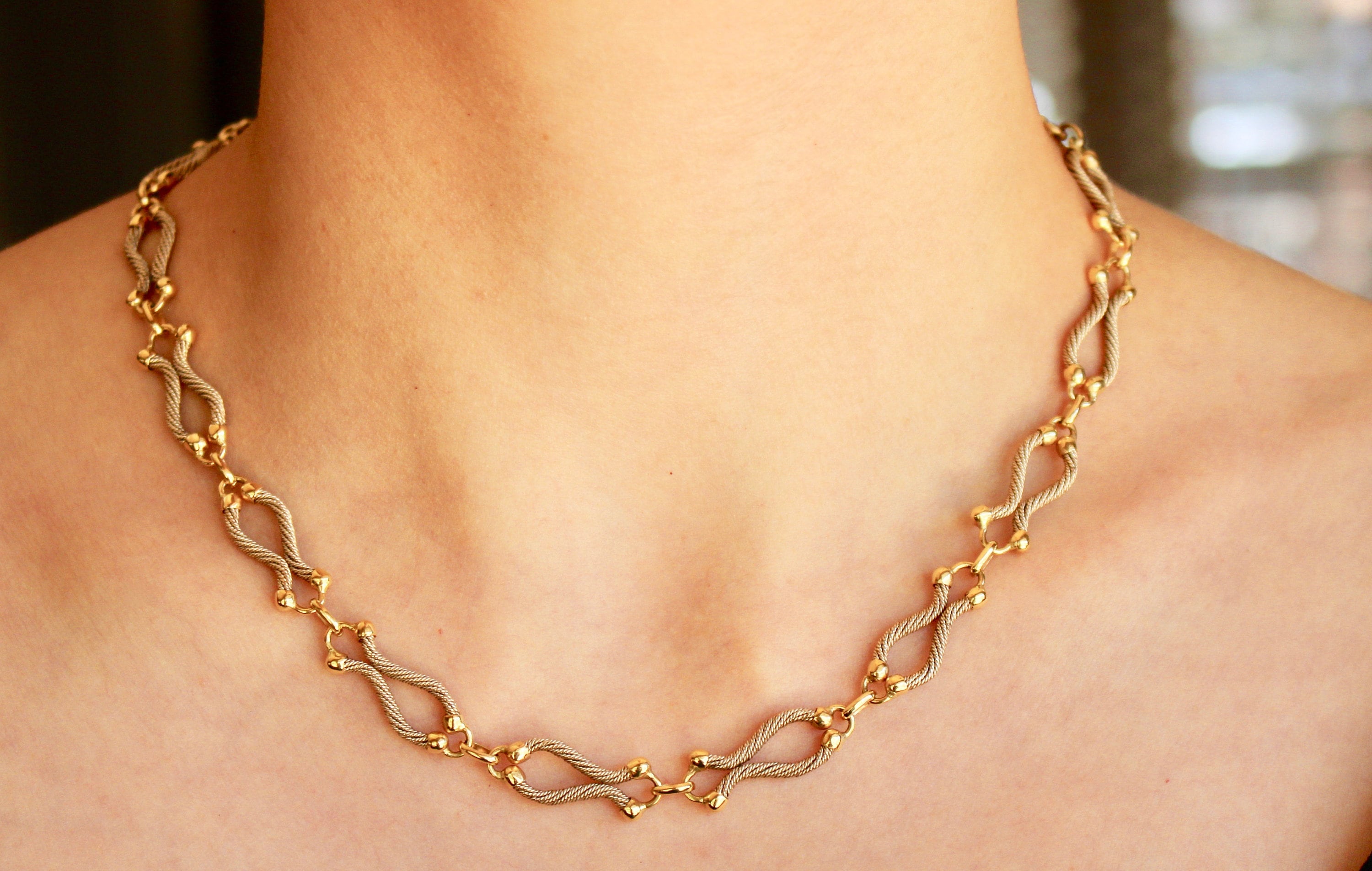 ❣️420❣️ネックレス 18KT ITALY ⭐︎1758AR Italian 18K Solid Gold. Elegant, Designer Style 18K Solid