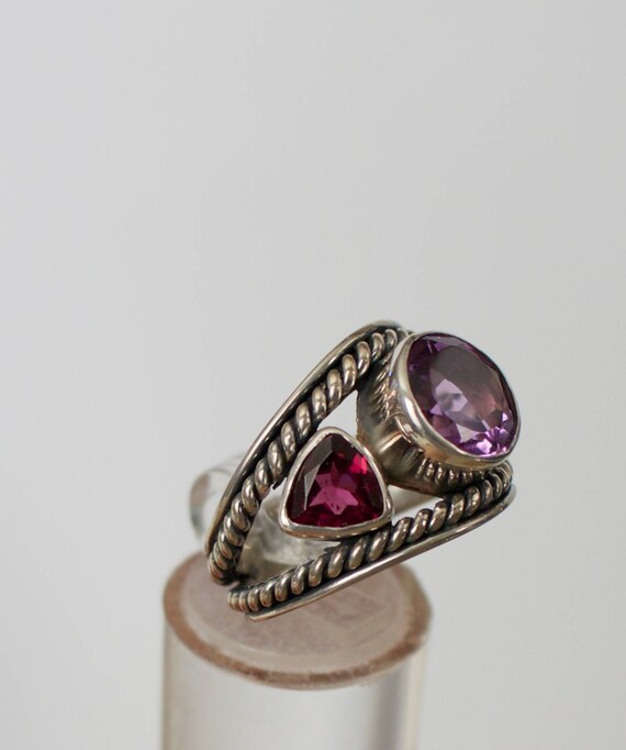 Sterling Silver. Amethyst. Garnet. Artful, Handma… - image 4