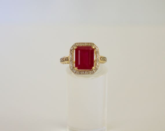 Gold. Ruby. Diamond. Gorgeous 10k Solid Gold with… - image 1