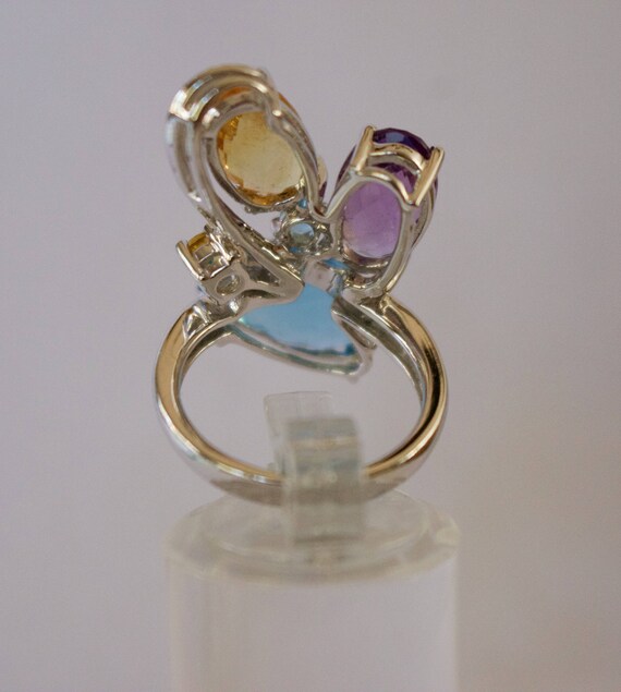 Gold. Citrine. Amethyst. Blue Topaz. Stunning 14k… - image 3