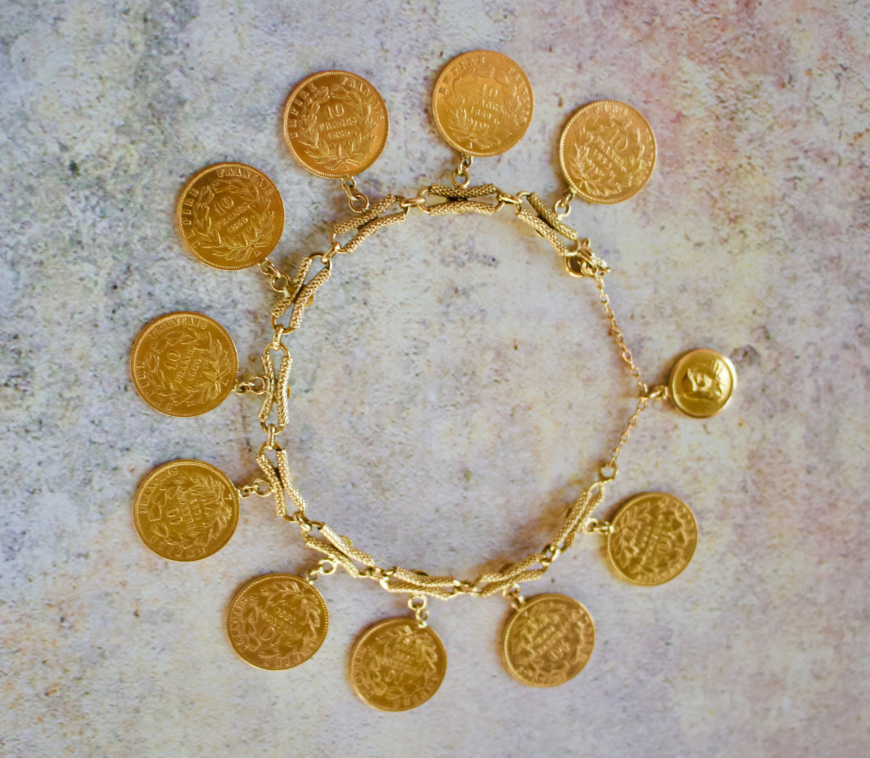 ◆NUMBERING◆コイルトグル チェーン ブレスレット GOLD NUMBERING】コイル シグネイチャー ブレスレット 14K Gold
