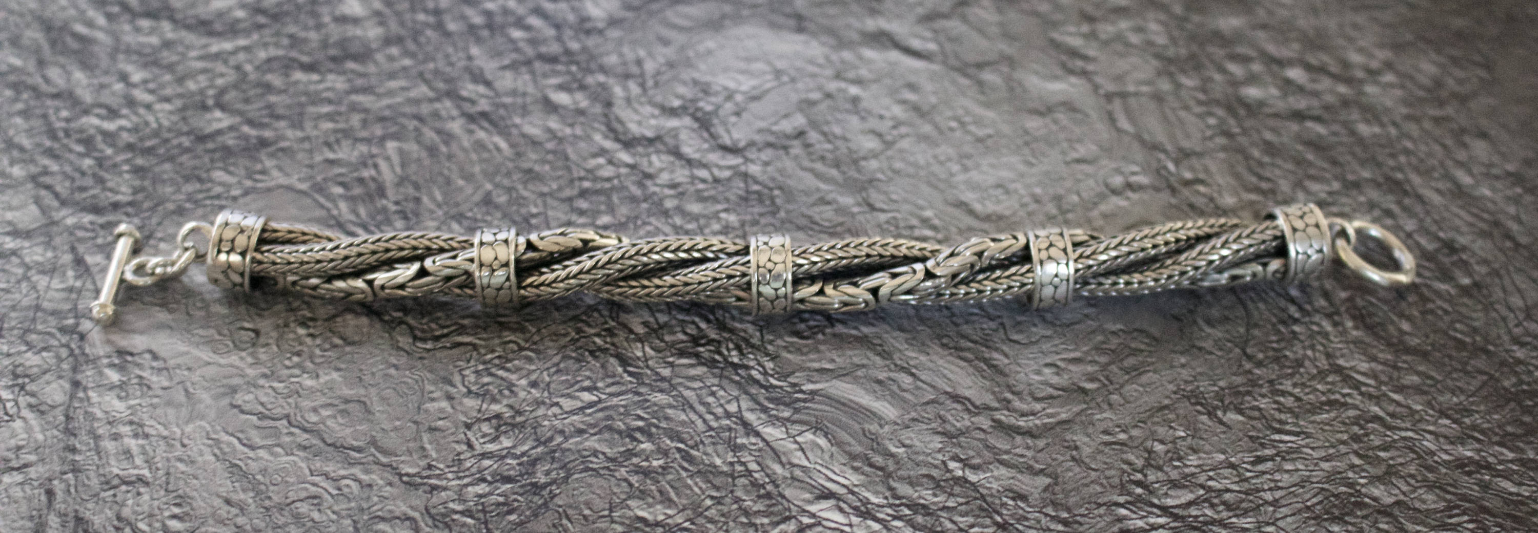 Sterling Silver. Beautiful, Heavy 3 Ropes Handmade Sterling