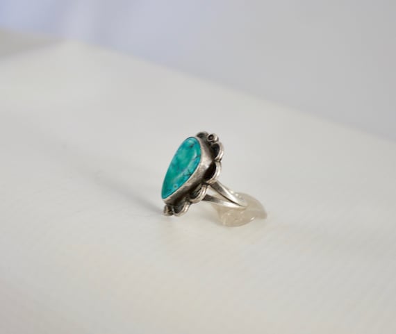 Handmade Turquoise Ring and Silver. View 4