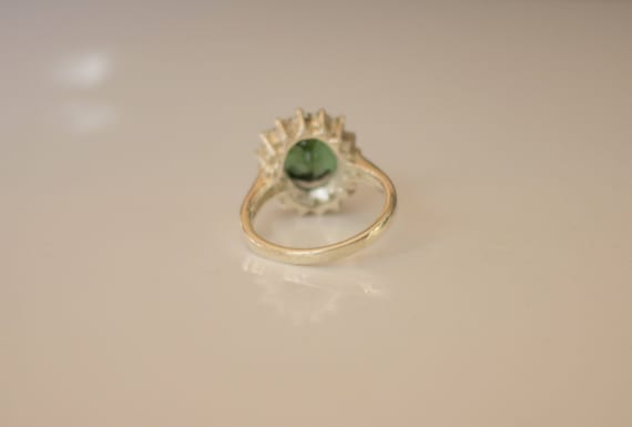 Beautiful Sterling Silver with Genuine Dark Green… - image 4
