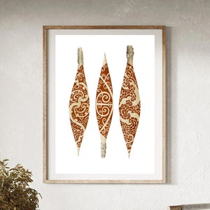 New Zealand, Maori, three paddles, Digital Download, AVAILABLE INSTANTLY!, Printable, Wall Art Print, Prints, gift