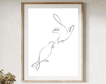 Arte del mapa de Nueva Zelanda: Dibujo lineal minimalista (descarga digital)