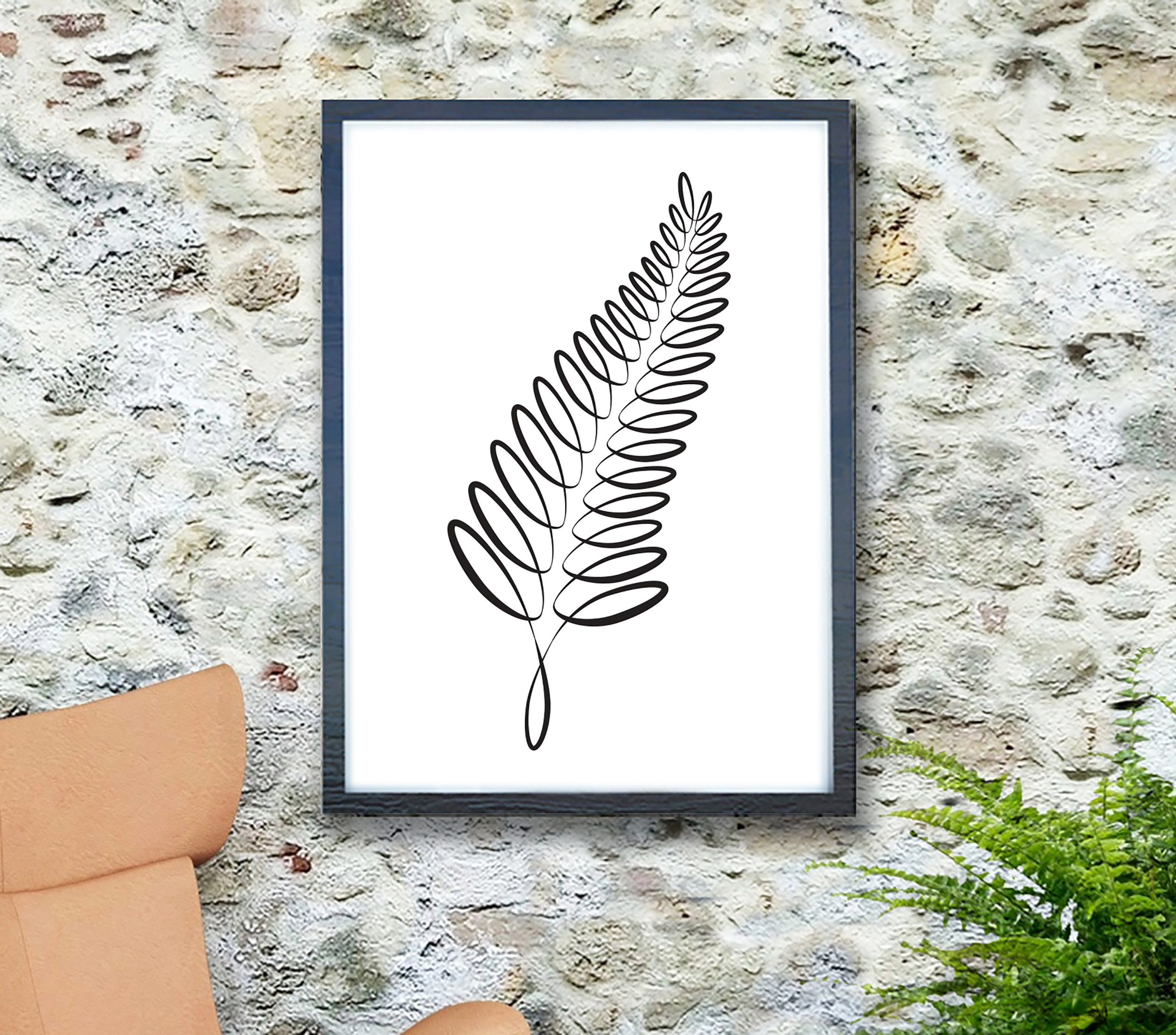 Silver Fern Print: New Zealand Brush Script Wall Art (digital