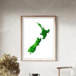 NZ Greenstone Pounamu vormt kaart van Nieuw-Zeeland Digitale download afdrukbare muurkunst print afdrukbare poster cadeau souvenir