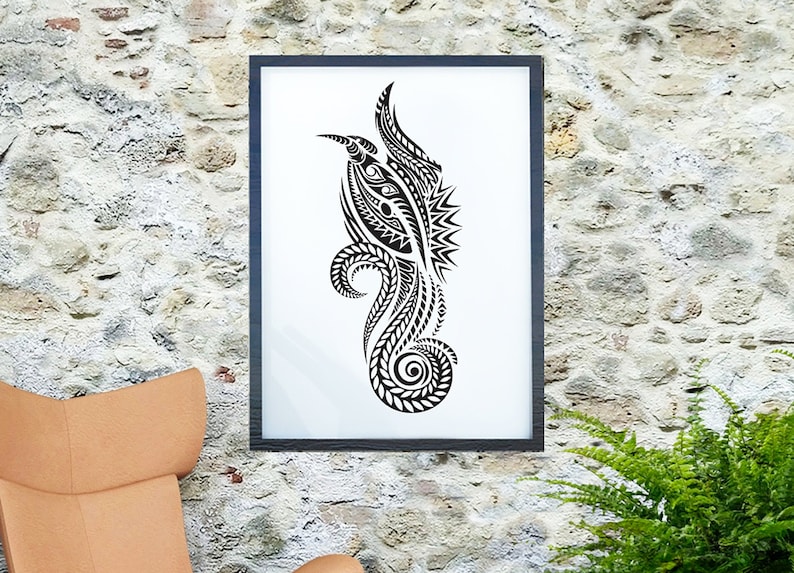 Papua New Guinea Bird of Paradise Tattoo Poster | Etsy