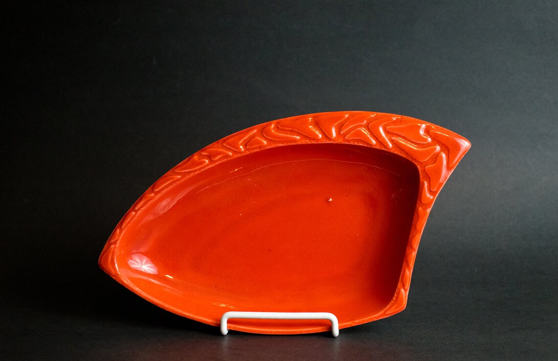 1950s Mid Century Modern Tray / Laguna / Rocket Fin Dish / Etsy