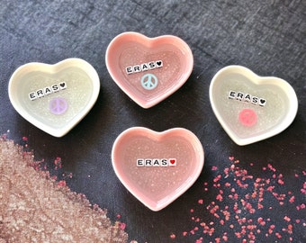 Eras Tour* Taylor Swift Gift* Swift Gift * Eras Tour Memento keeper* Resin Art, Heart Jewelry Holder* Tay Love* Eras* Ring Dish