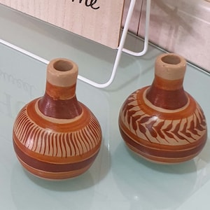 Handcrafted Clay Water Jug with Cup: Mexican Pottery Decor