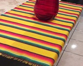 Marigold Yellow Mexican table runner,cambaya,Mexican,table runner,ethnic decor,boho,mustard,ethnic print,Mexican fiesta, cinco de mayo decor
