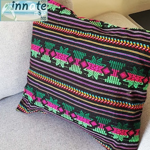 Cambaya Throw Pillow: Mexican Woven Ethnic Decor