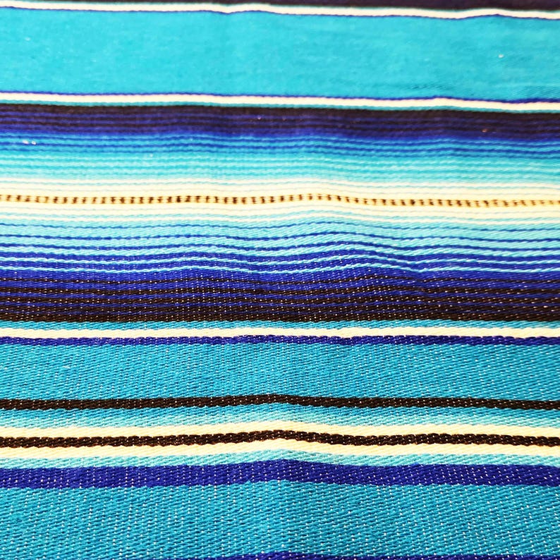 Royal Blue Serape Blanket: Authentic Mexican Woven Throw - Etsy