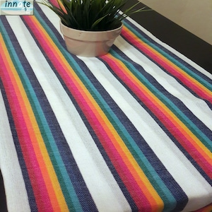 White cambaya table runner, Mexican party, Mexican theme party,ethnic table runner,boho table runner,hipster decor, soho,artisan,native