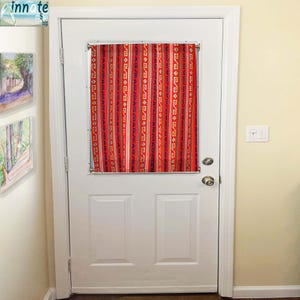 Mexican Cambaya Door Curtain: Artisan Woven Window Panel